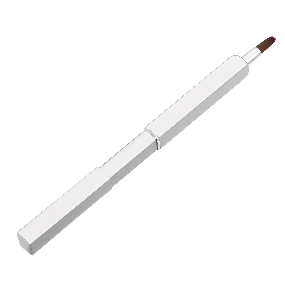 1pcs Lipstick Brushes Makeup Brush Tool Applicators Set Square Shape Silver Tone