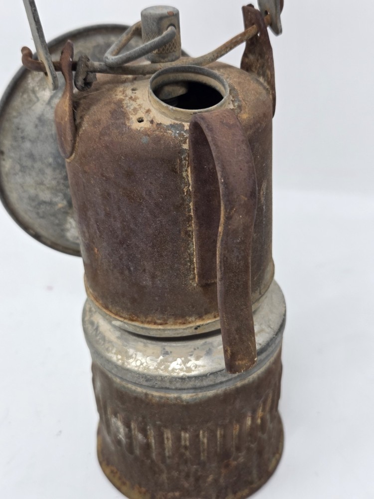 Vintage Dewar Carbide Miners Lamp With Hook