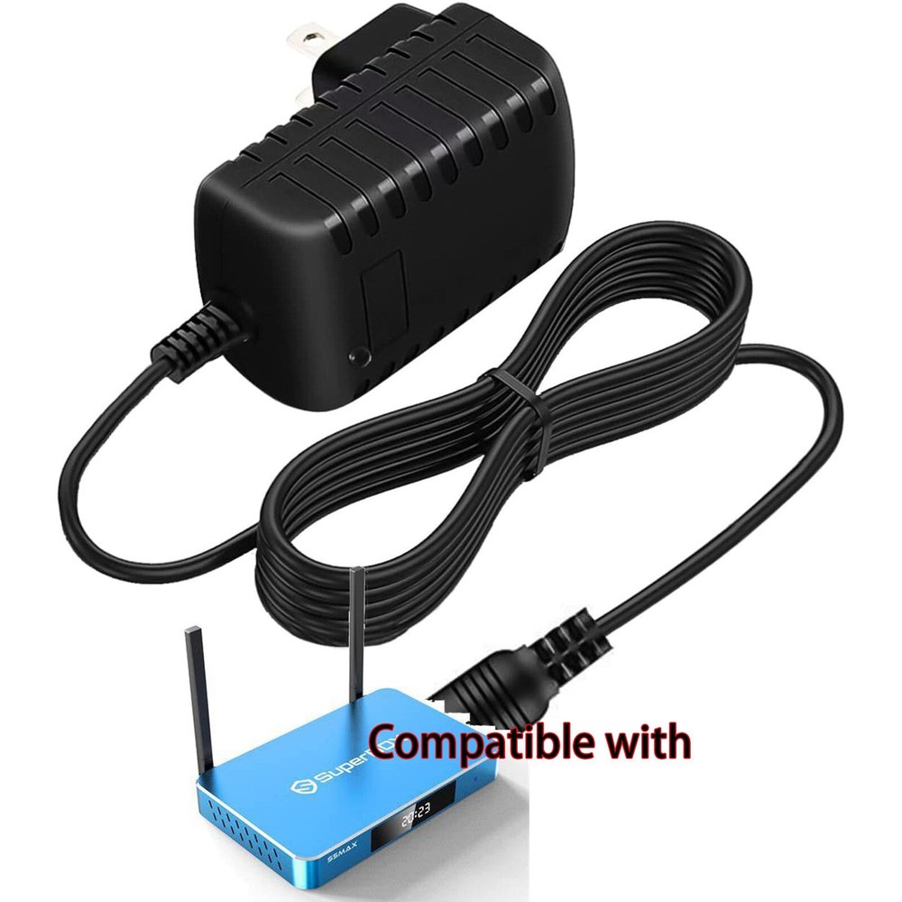 AC Adapter Charger DC for 2024 Model-SuperBox S5 MAX 5th Gen Media