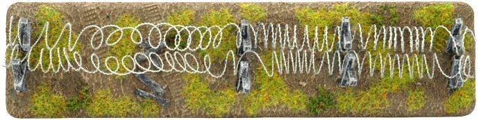 Battlefront BB132 Barbed Wire Obstacles (4) Gaming Terrain