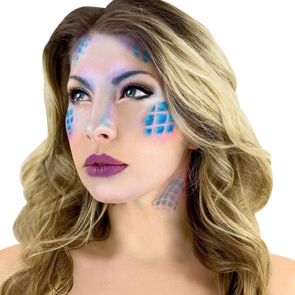Mermaid Stencil and Face Drawing Makeup Kit