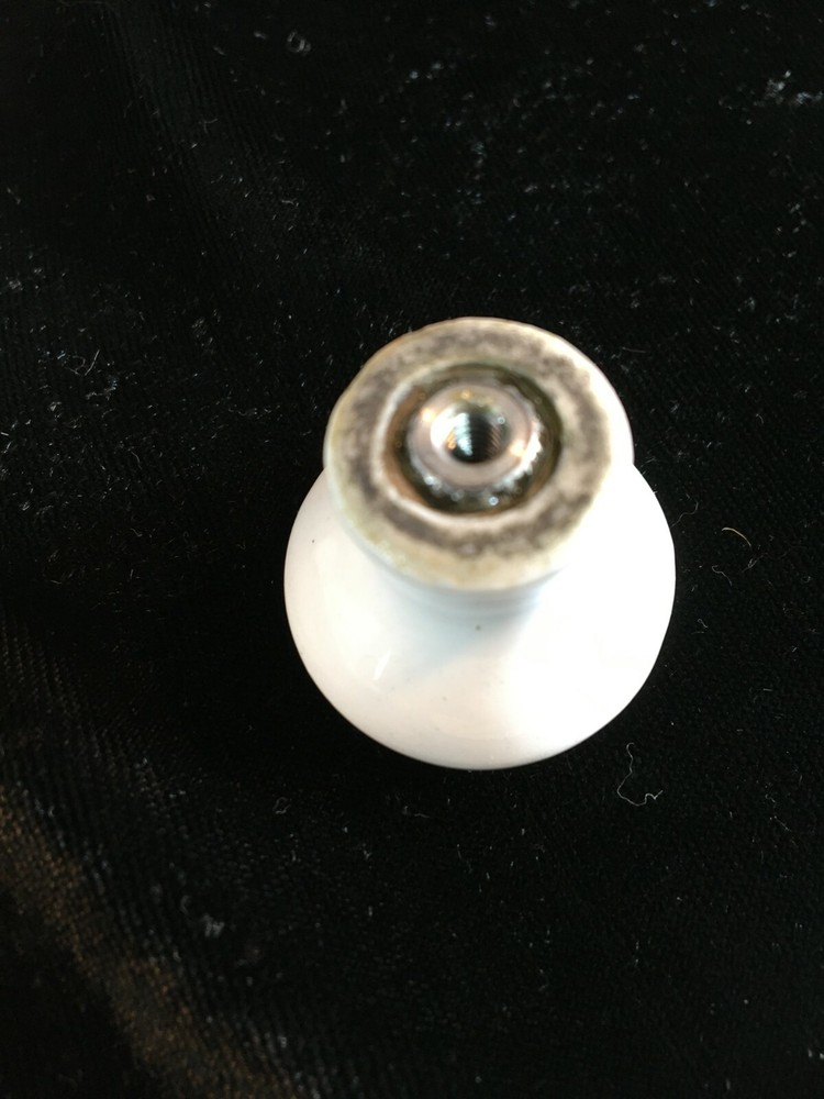 Set of 28 & 4 Shorter White Round Ceramic Drawer/Cabinet Pulls/Knobs