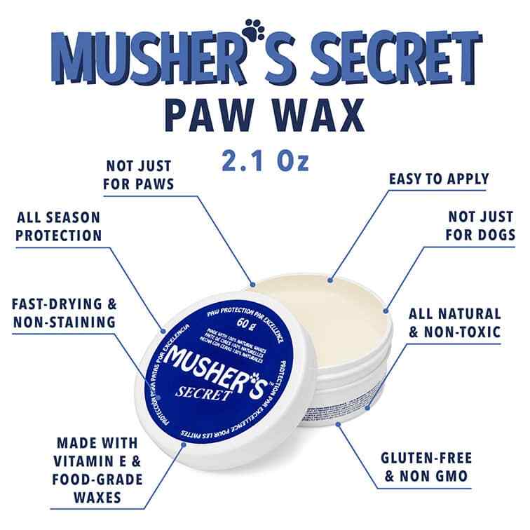 Pet Balm Musher's Secret Dog Paw Protection Wax Moisturizer 60grams