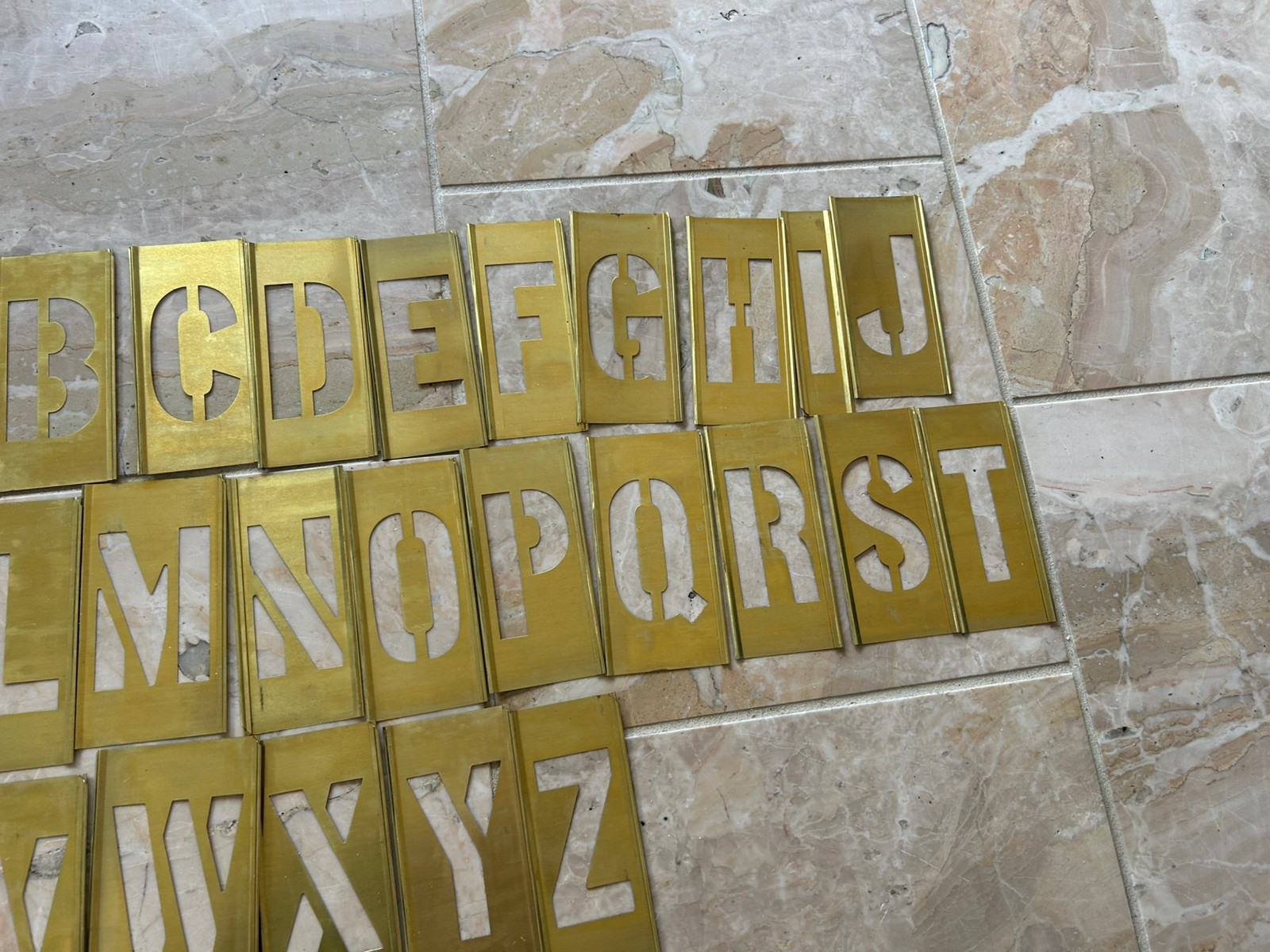 Reese's Brass Stencils Adjustable Vintage With Box