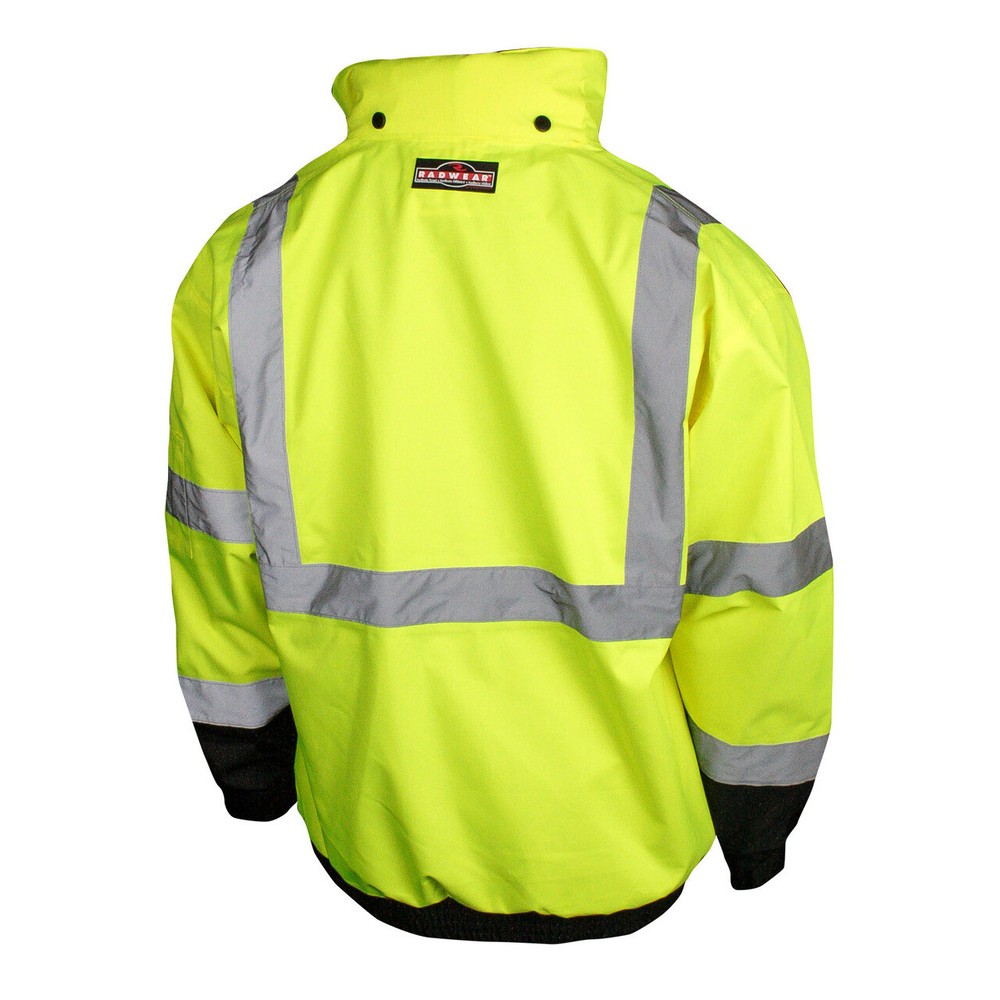 ANSI ISEA CLASS 3 Waterproof Insulated Reflective ROAD WORK Bomber Safety Jacket