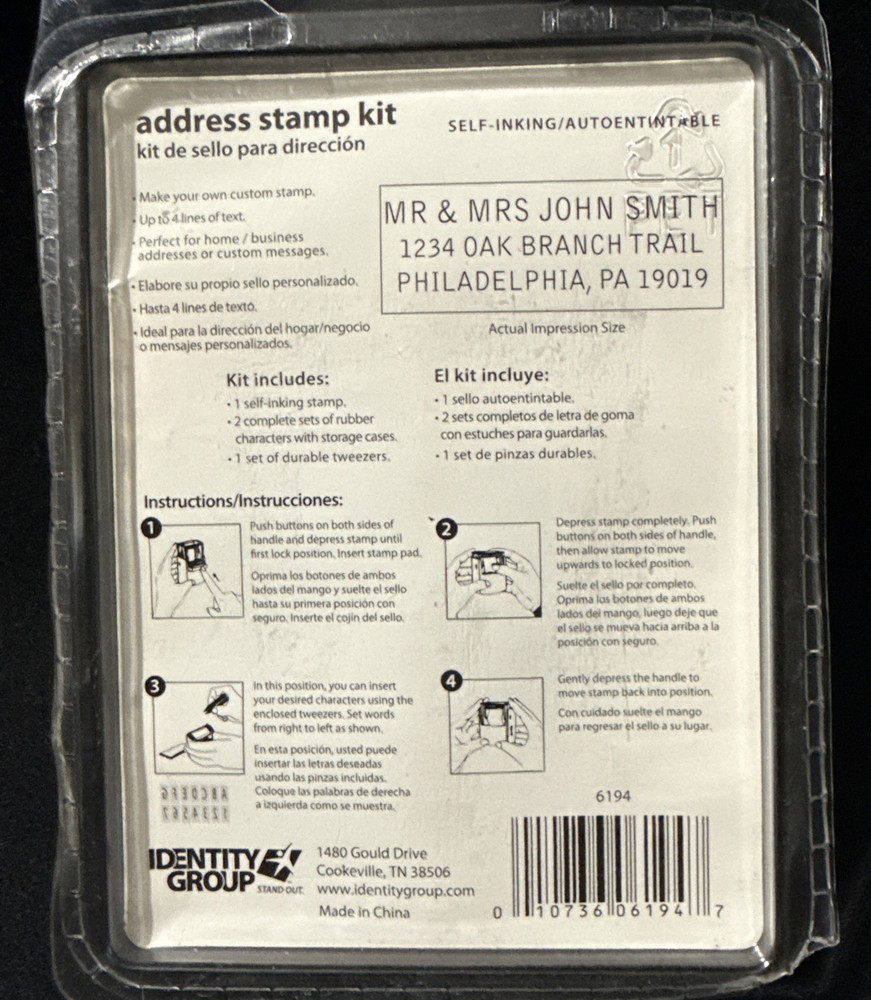 Stamp-Ever Do It Yourself Self-Inking Address Stamp Kit