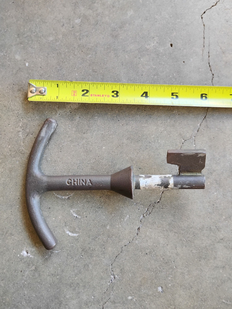 Vintage Solid Brass Water Meter Box Key