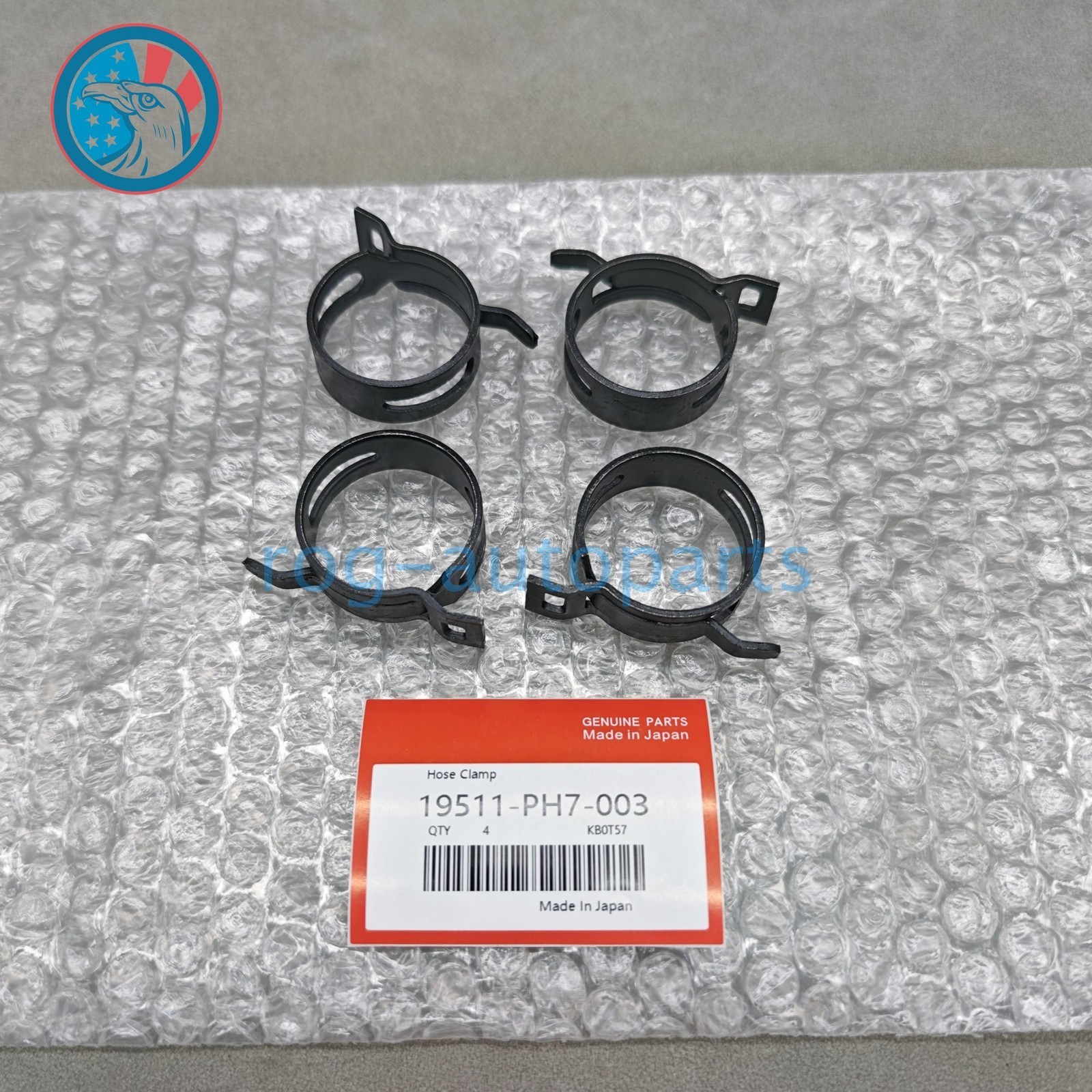 OEM 4X For HONDA 1986-2021 FOUR CLAMPS FOR RADIATOR HOSE 36.5mm 19511-PH7-003