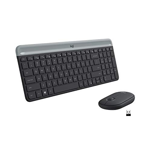 Logitech - MK470 Full-size Wireless Scissor Keyboard and Mouse Bundle for Window