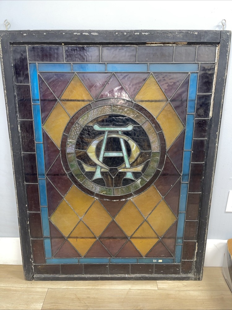 Antique Leaded Glass Window 36x48”