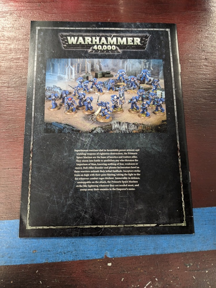 Primaris Space Marines Warhammer 40,000 40K Book
