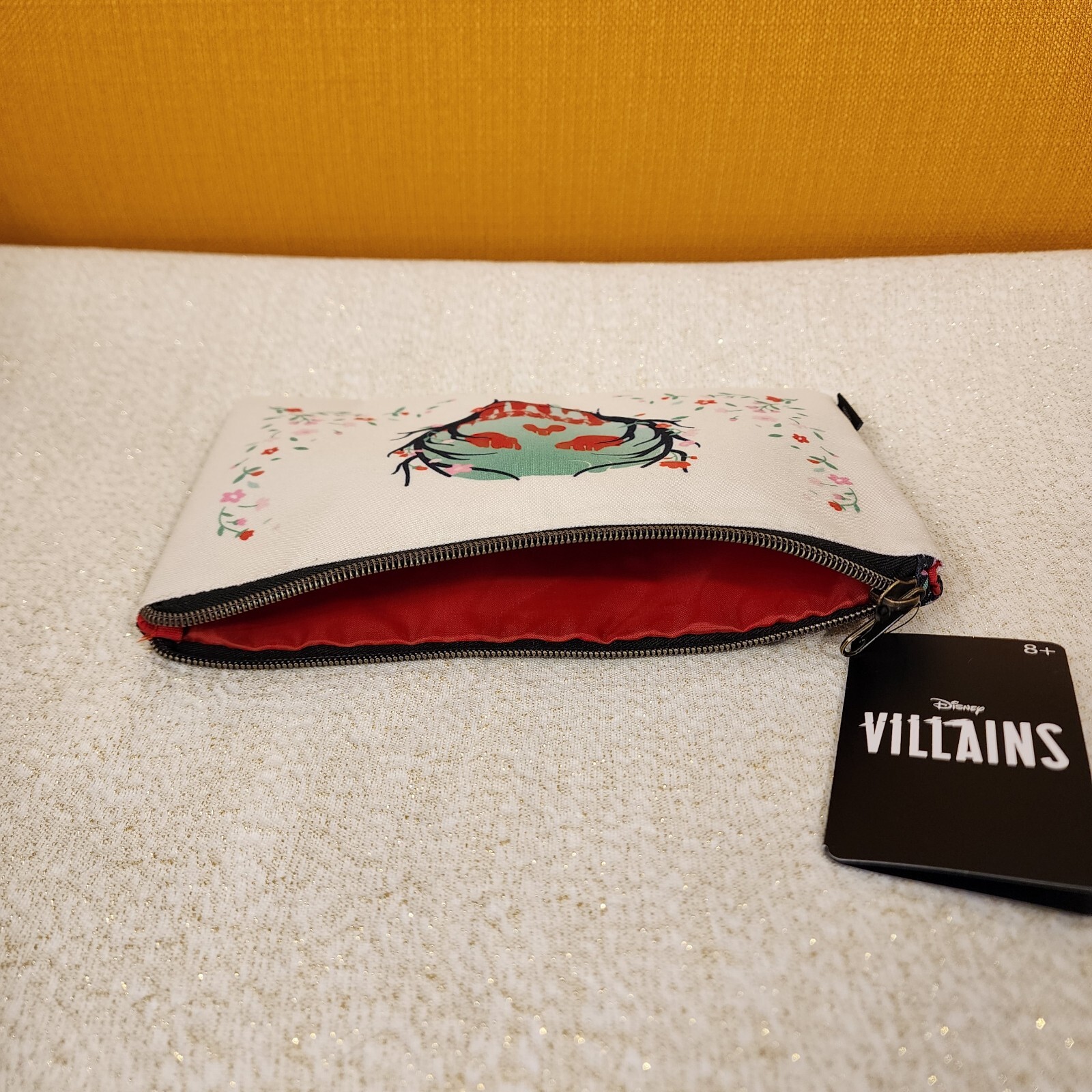 Loungefly Disney Villains Poison Apple Snow White Floral Cosmetic Makeup Bag NEW