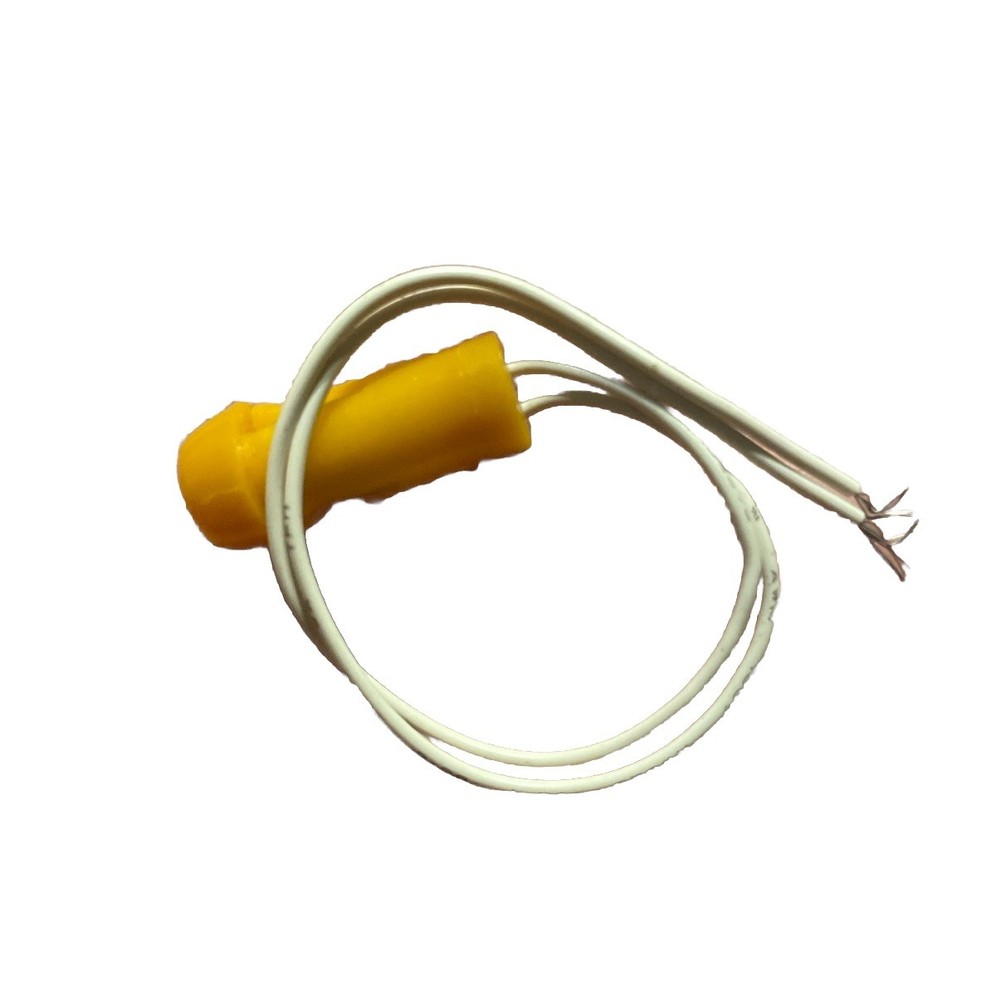 12V DC Panel Mount LED Indicator Light – Yellow Lens Untested Vintage Accessory