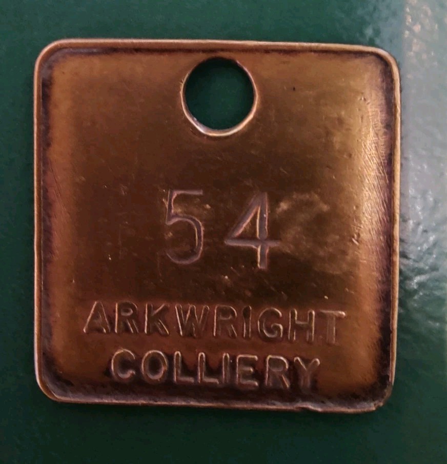 Arkwright Colliery Pit Check Tally Marked Arkwright Colliery 54