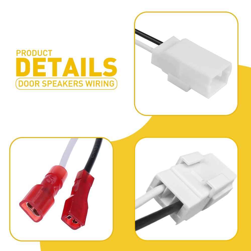 4X Car Door Speaker Wire Harness Connector Adapter for Jeep Dodge Chrysler EPX