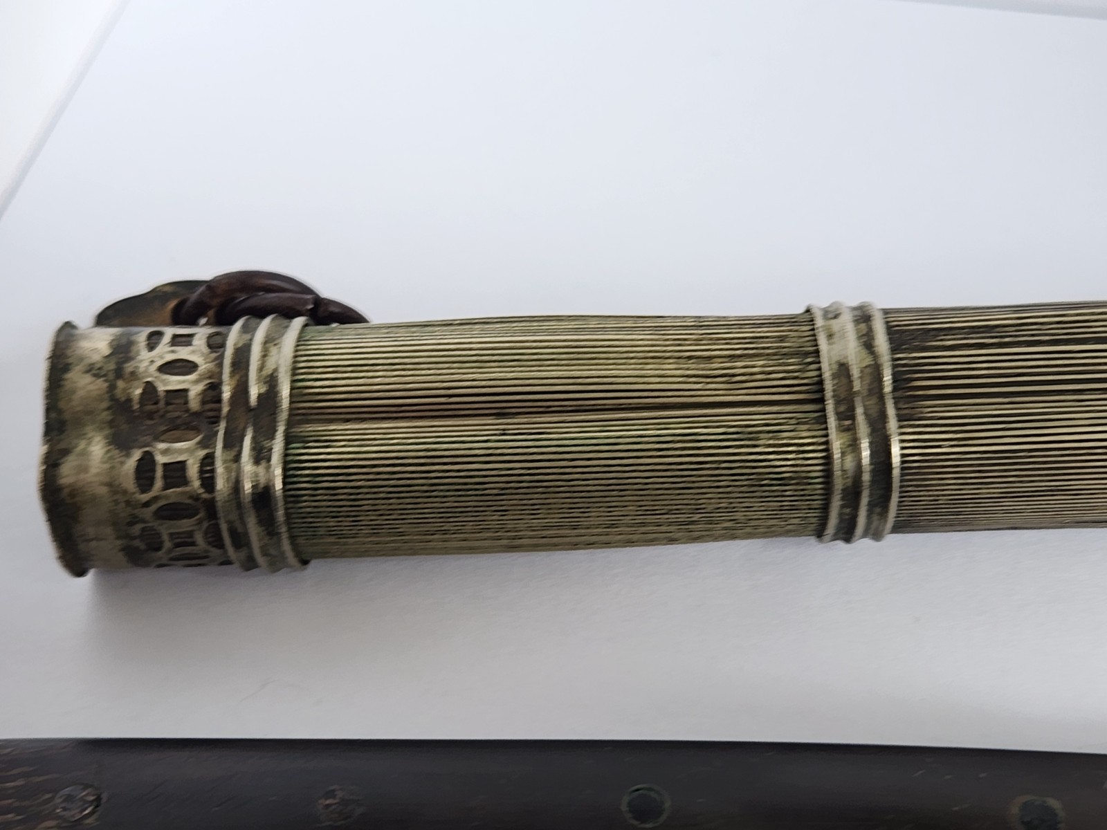 Antique Asian Chinese Knife Bone Chopsticks Traveling Eating Trousse Set