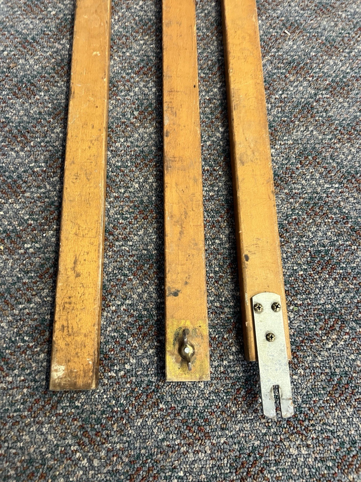 Vintage Wood Measuring Stick rule survey grade rod extending story pole transit