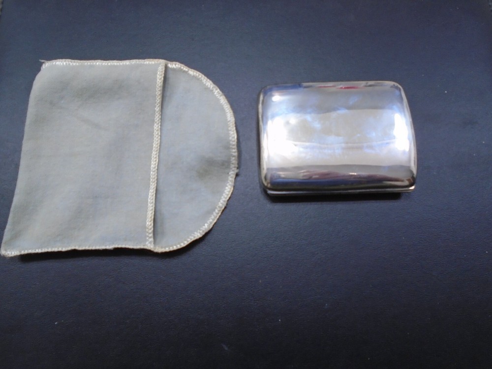 ANTIQUE STERLING SILVER CARD CASE.