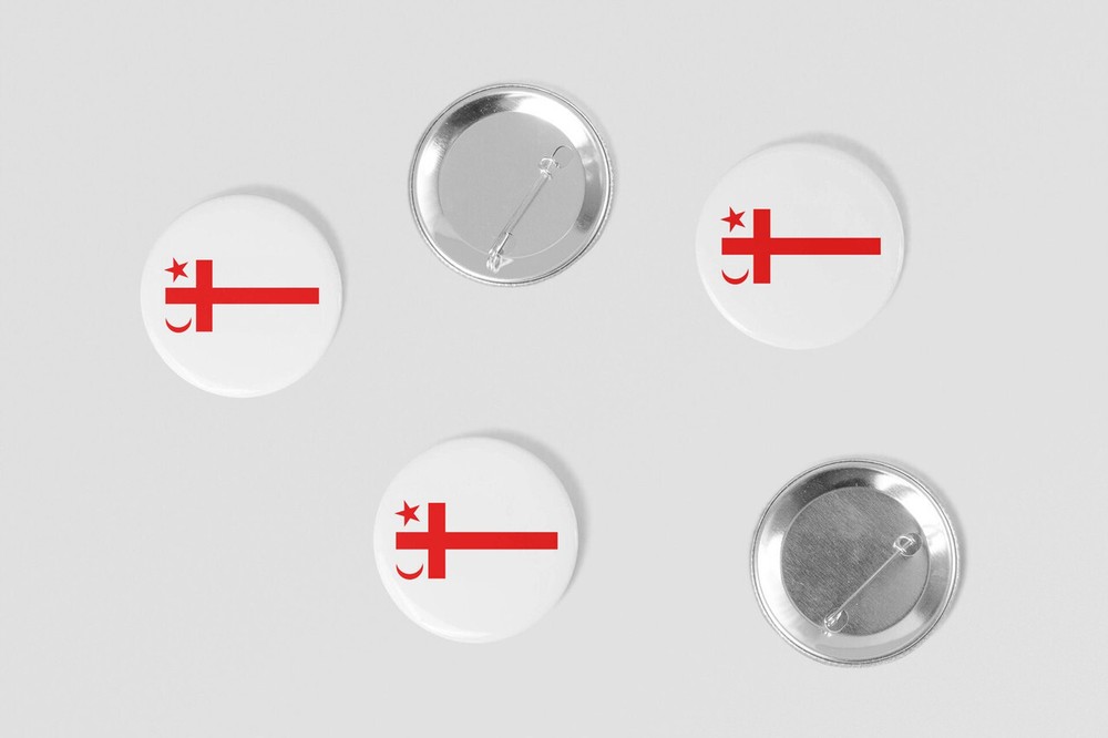 Mi'kmaq Flag Pinback Button,Magnet,Pocket Mirror