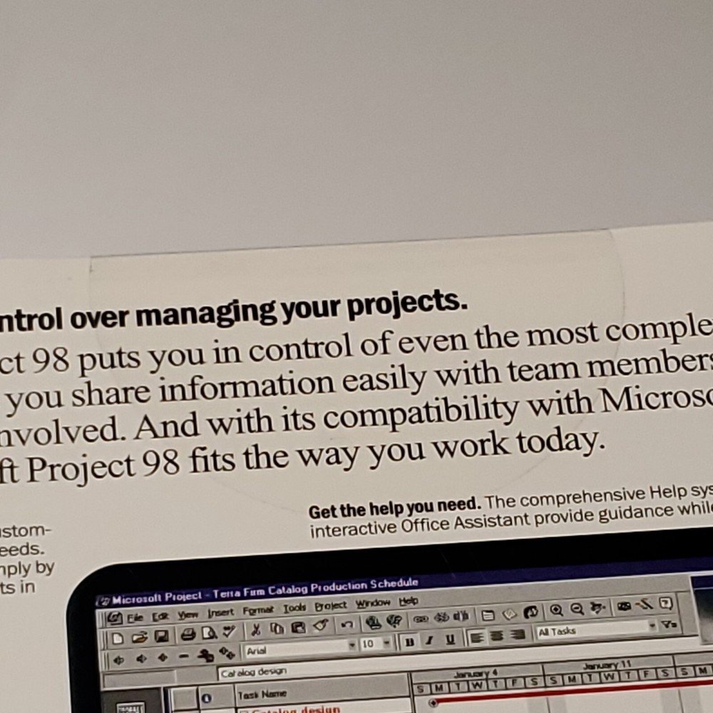 Microsoft Project 98 Full Version Sample For PC Maybe New