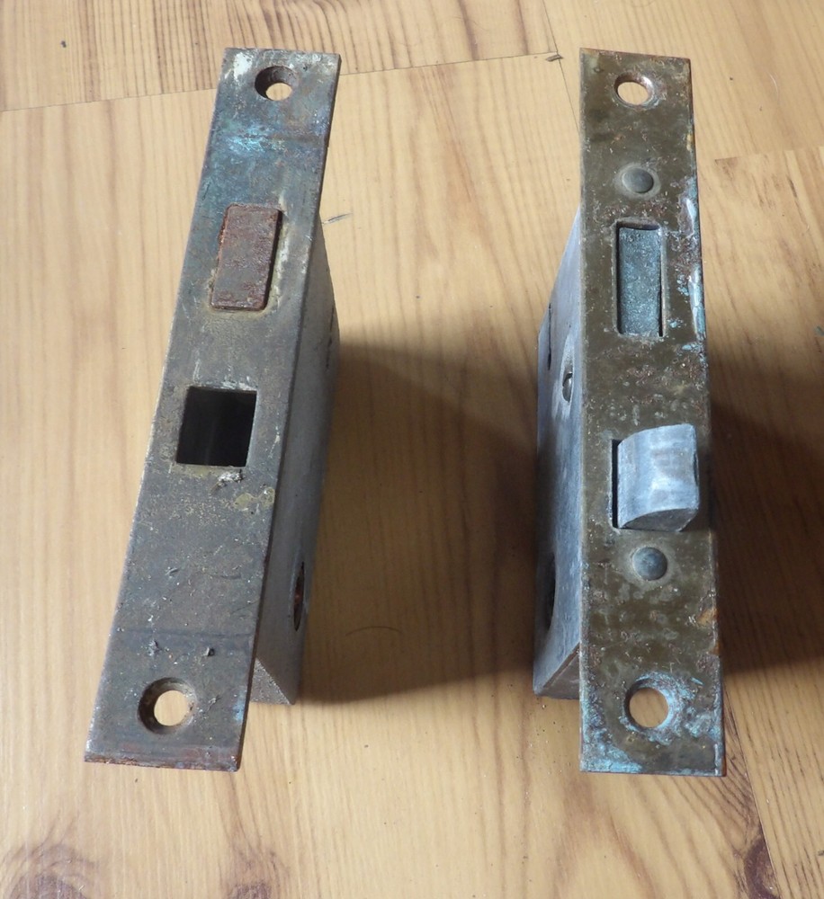 vintage door lock set, no key
