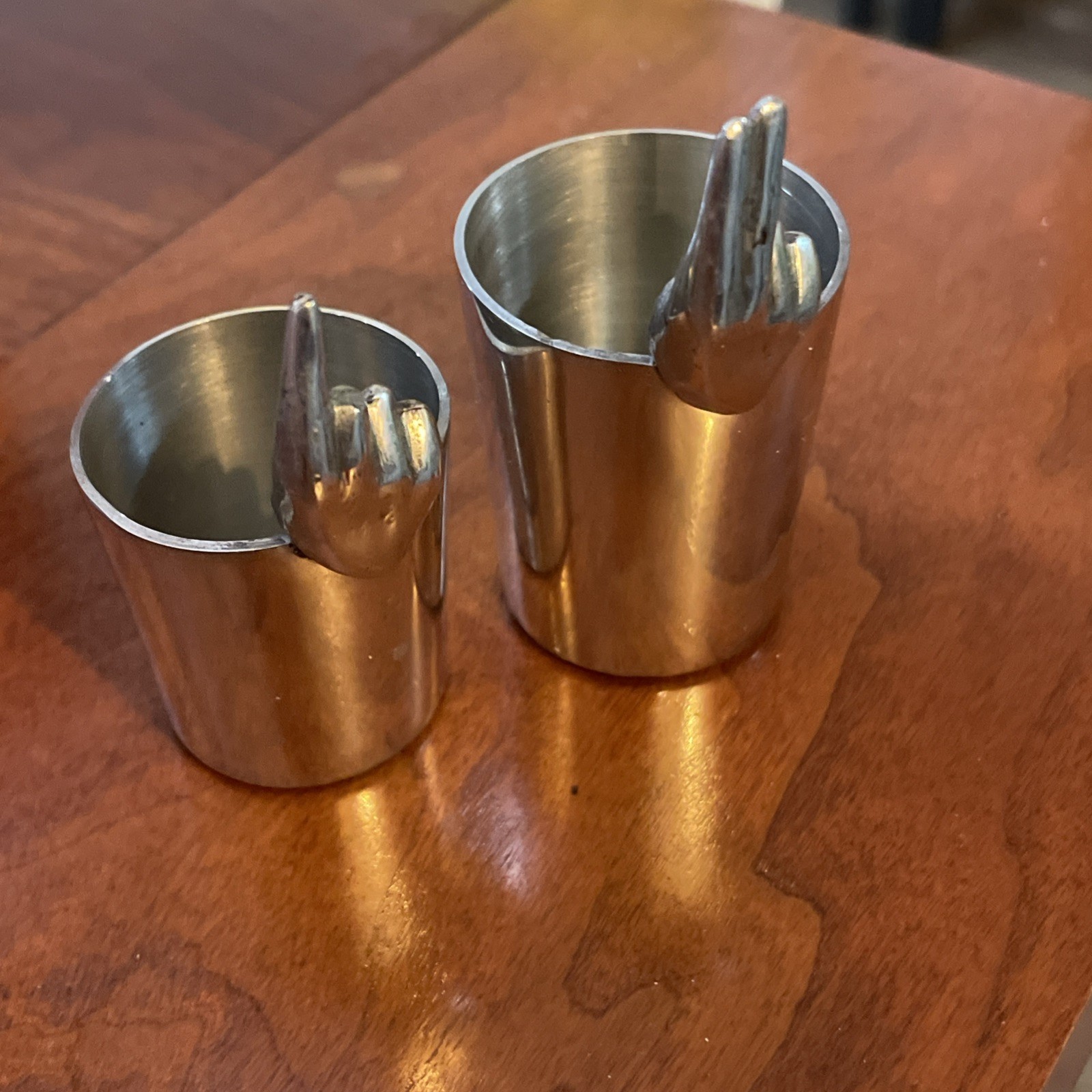 One-Finger & Two Finger Silver Jigger Set