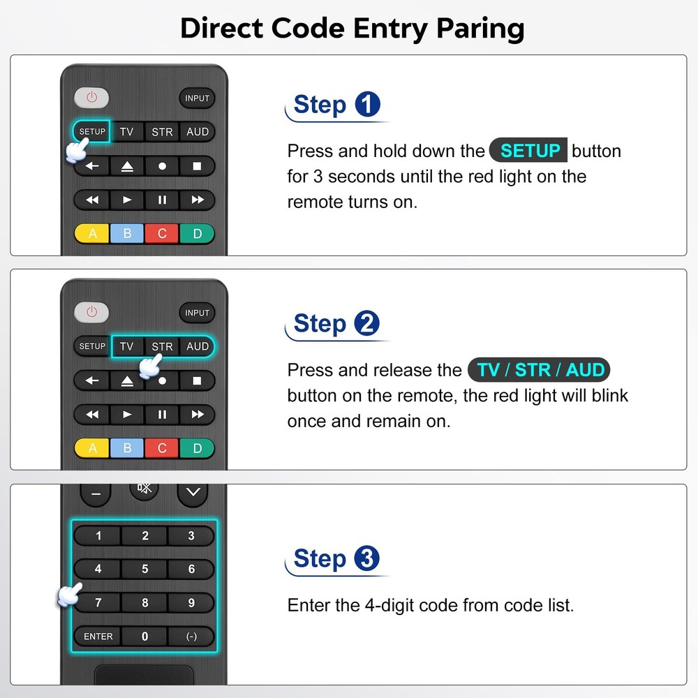 Universal-TV-Remote-Control Compatible with Black