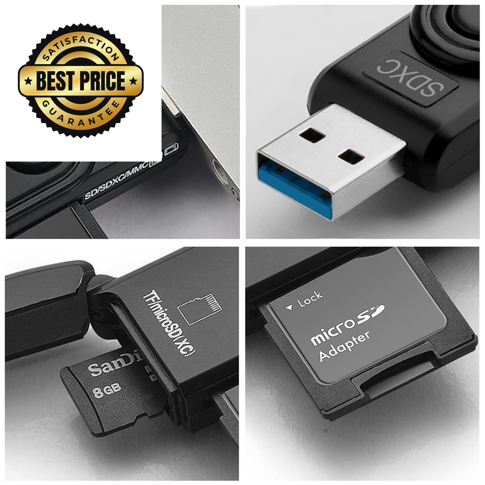 USB 3.0 SD Card Reader, Rocketek 2 Slots Memory Reader card reader