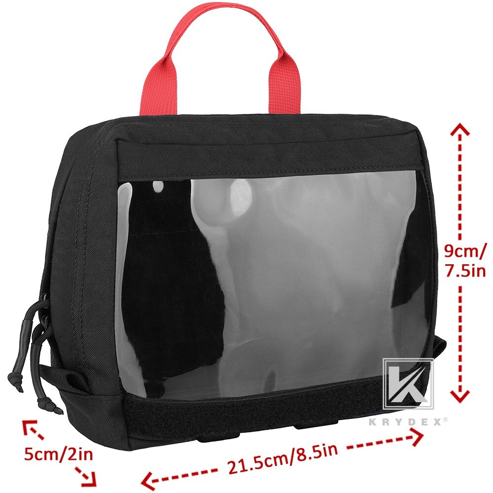 KRYDEX Clear Top Insert Cube Organizer Hook Back Packing Travel Backpack Large