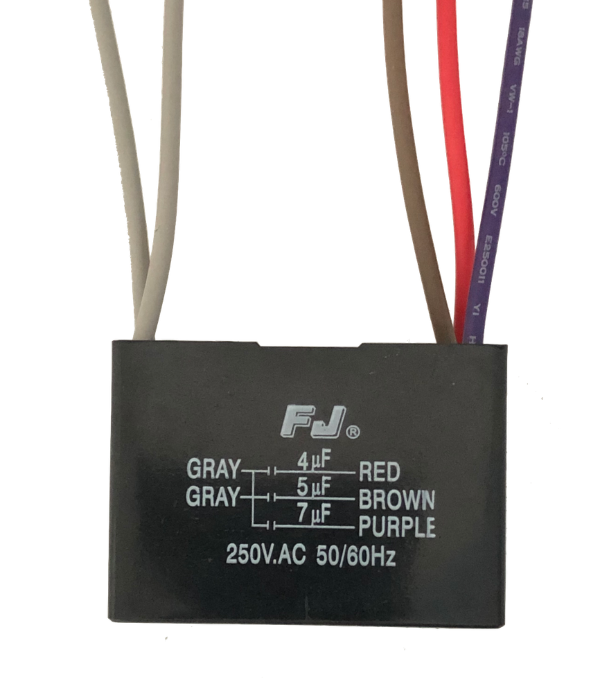 CEILING FAN CAPACITOR CBB61 4uf+5uf+7uf 5 WIRE