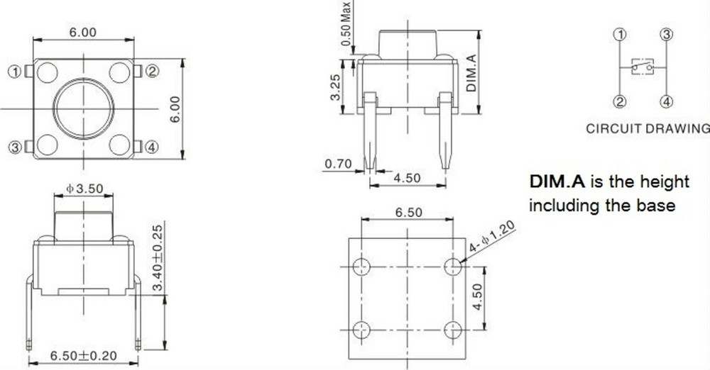 Micro Push Button Switch 4.3mm-12mm SPST Small Mini Momentary Tactile UK