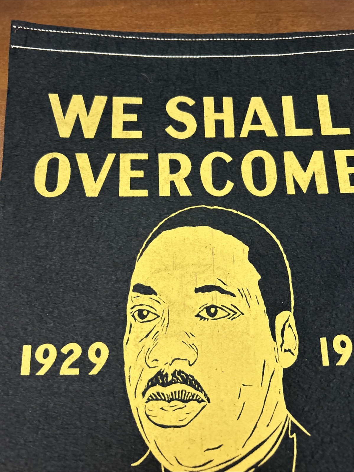 1963 John F Kennedy JFK 1968 Martin King Luther Memorial Felt Banner ORIGINAL