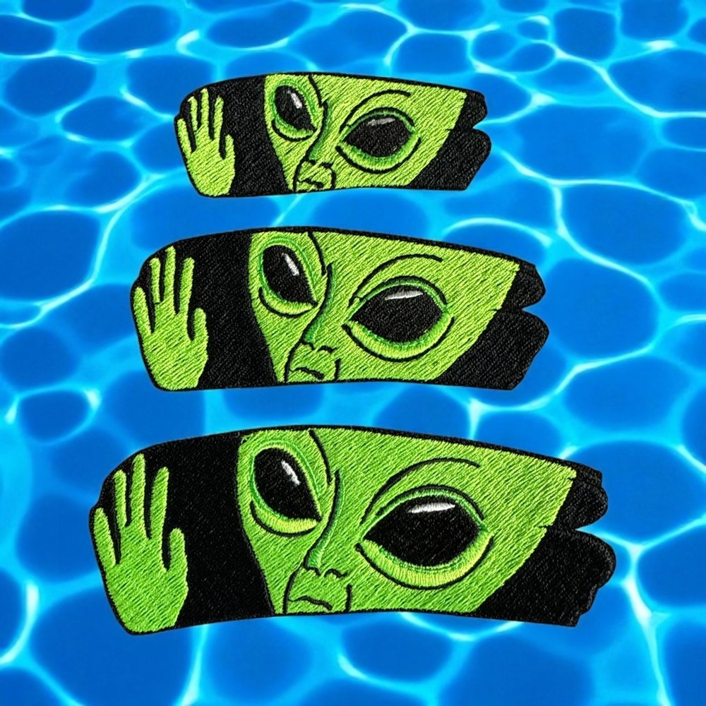 Alien Embroidery Patch Multi Sizes 3" - 5"
