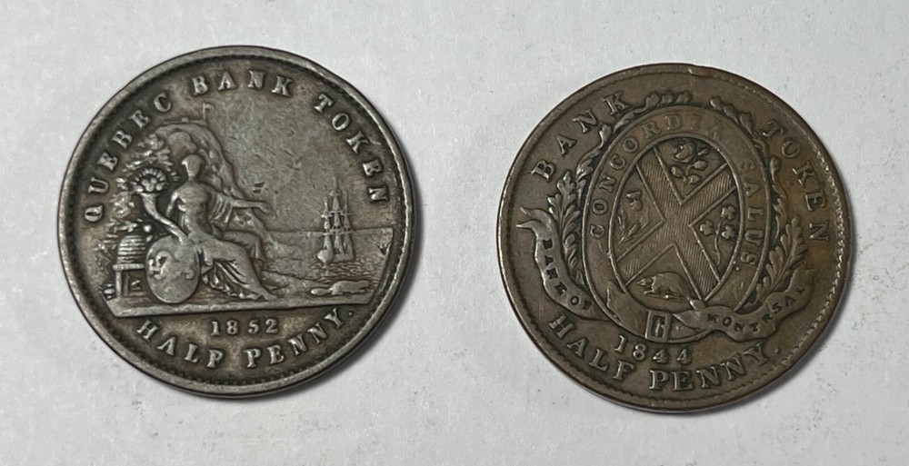 Canada 1844 Montreal & 1852 Quebec 1/2C (#2371) VF