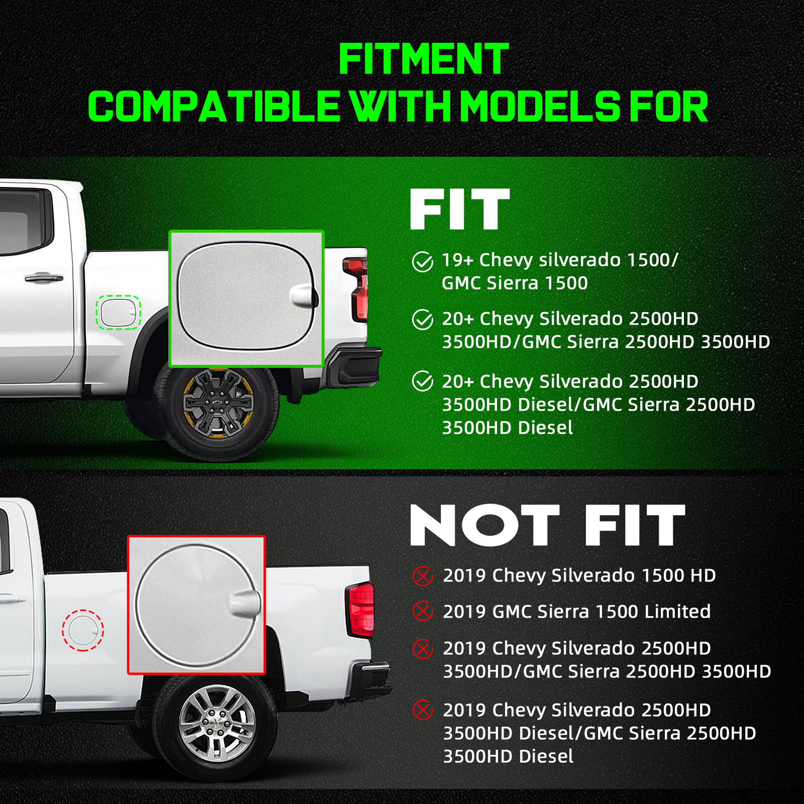 6" For 2019-2024 Silverado/GMC Sierra Crew Cab Nerf Bar Running Board Side Step