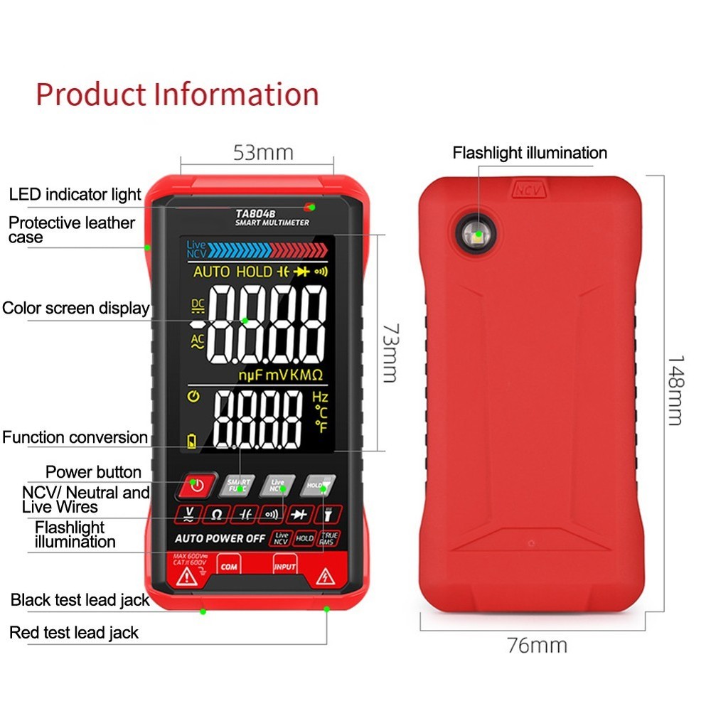 TA804B Smart Multimeter for Electrical Engineering and Home Improvement