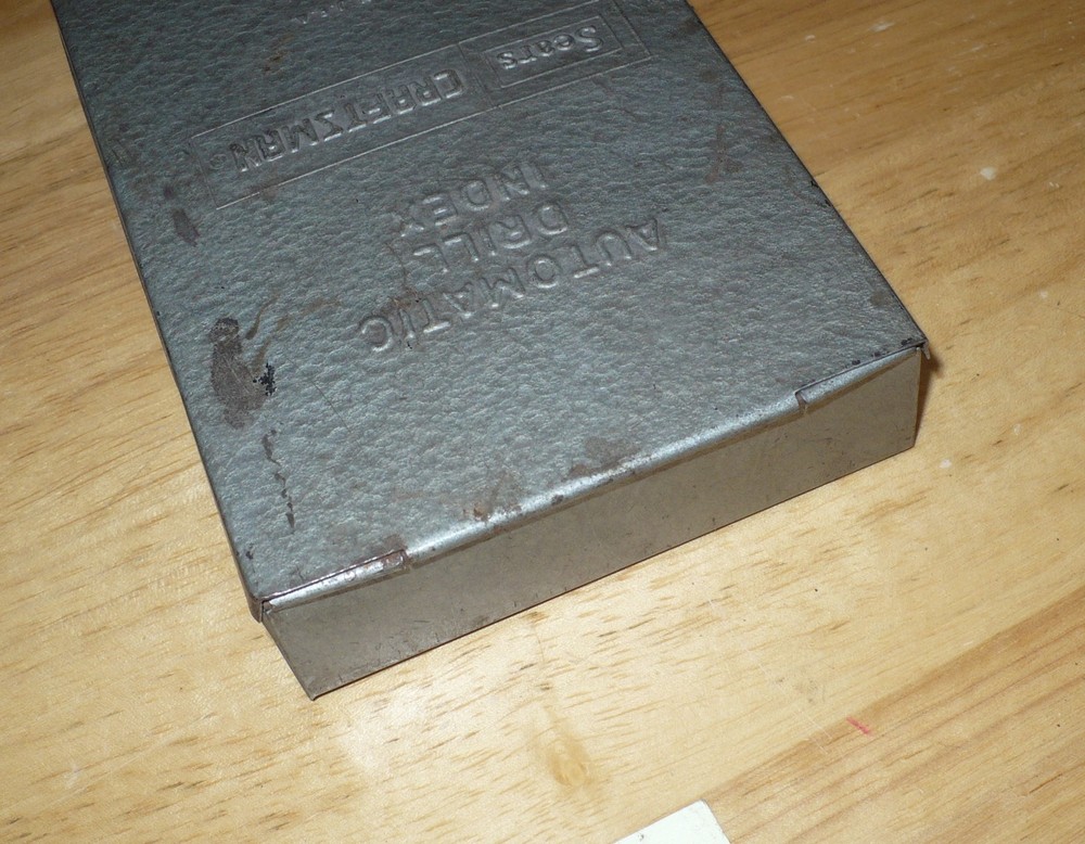 Vintage Sears Craftsman Automatic Drill Index Toolbox & 3 Drill Bits