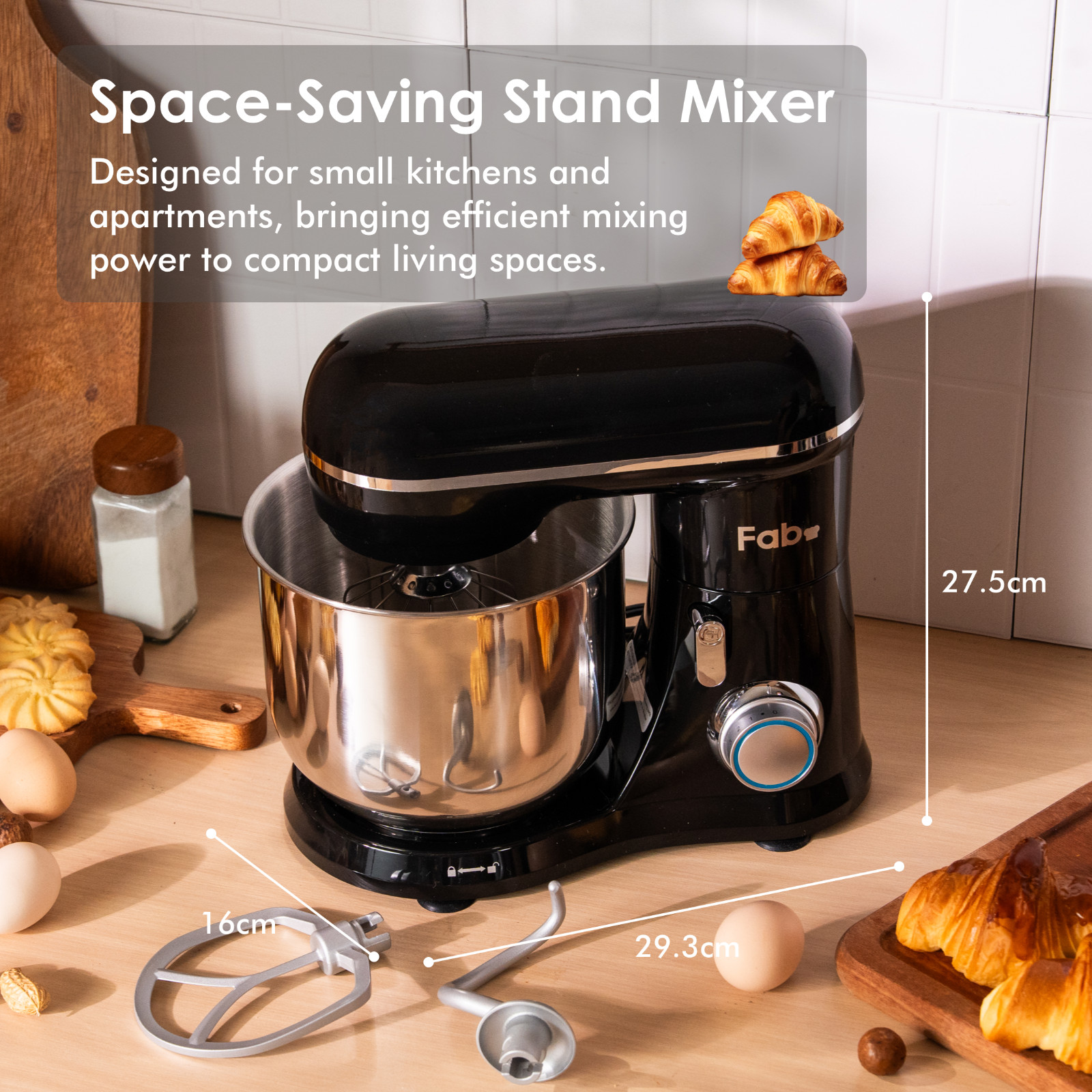 FAB 3.8QT Stand Mixer 10-Speed 300W 3-IN-1 Dough Mixer New product discount