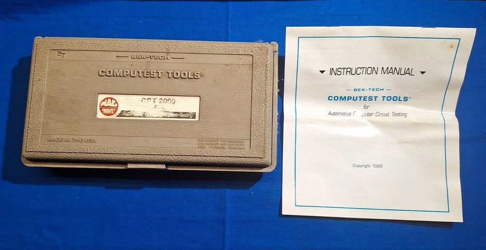 Mac Tools CPT2000 by Bek-Tech Automotive computer circuit testing set w/instruct