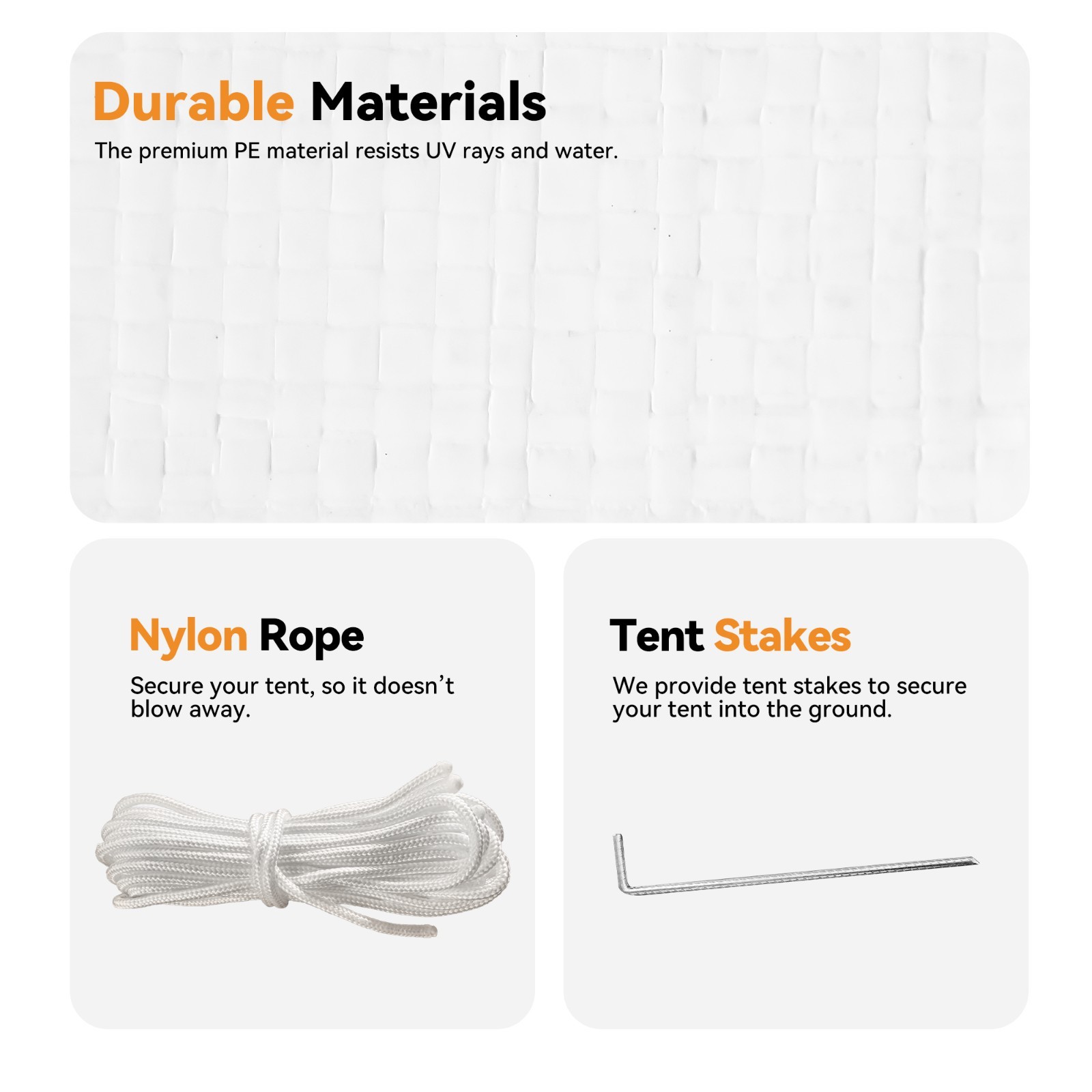 Universal Winter Gazebo Cover Waterproof w/Sidewalls and Mesh Windows (White)