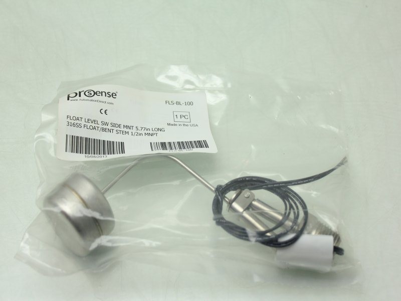 Prosense FLS-BL-100 Horizontal Side Mount 316SS Float Level Switch 1/2'' NPT