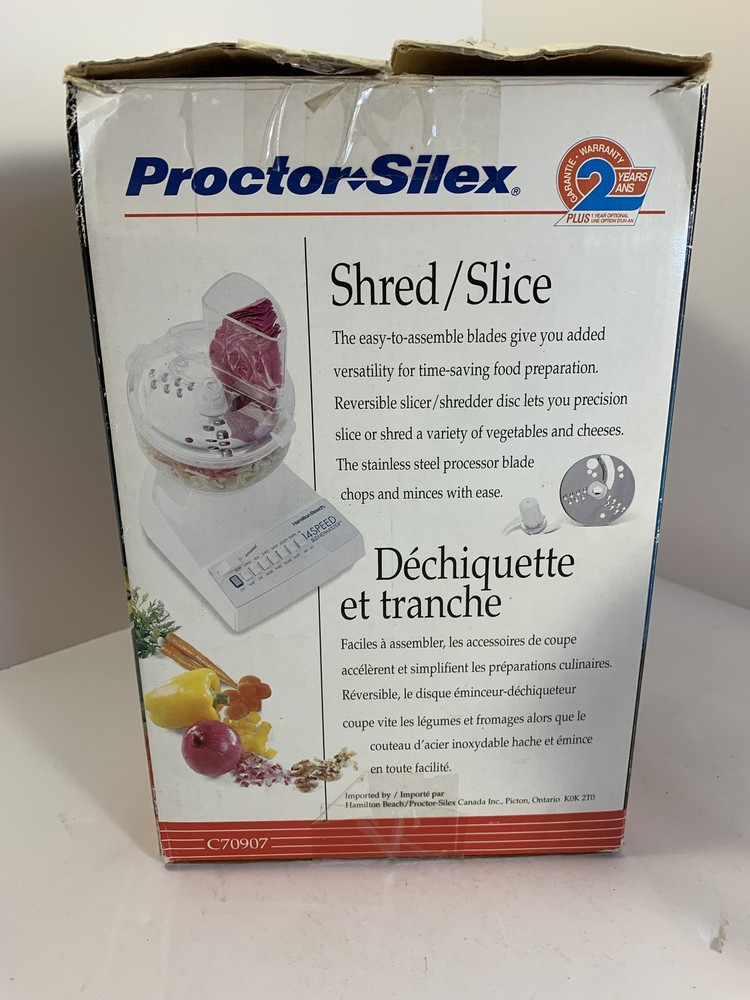 Proctor-Silex C70907 Food Processor Attachment Blender Accessory Shred Slice