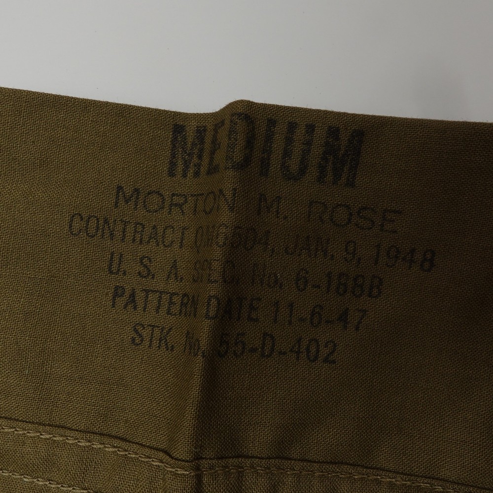 Vintage WWII Military 40s Button Shorts Boxers Size 32 Morton Rose Olive Green