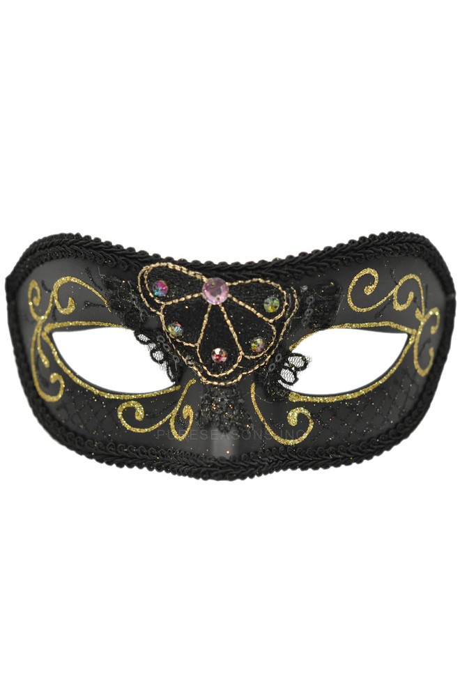Pavone Masquerade Mask (Black)