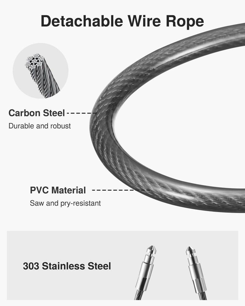 Portable Lock Box with Removable Cable Handle, Resettable Combination Lockbox...