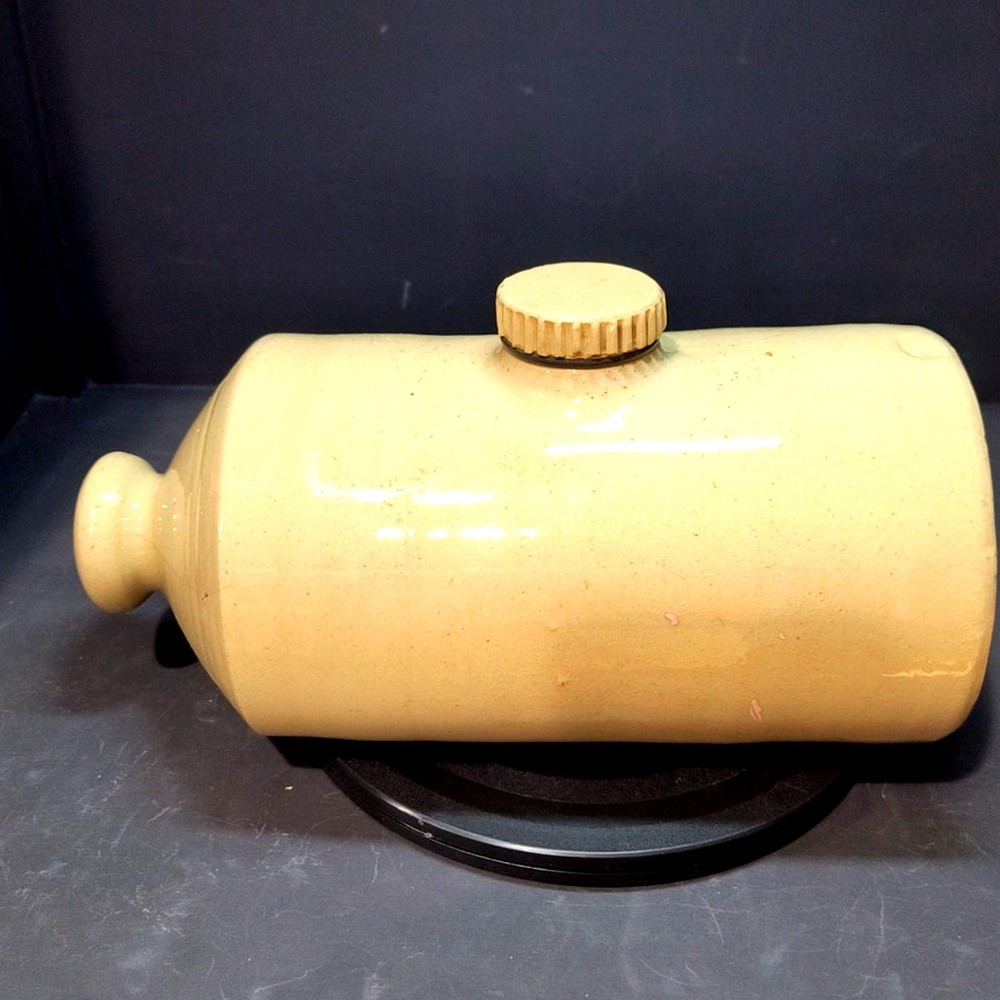 101.  Stoneware Bed Pig Heater Primitive