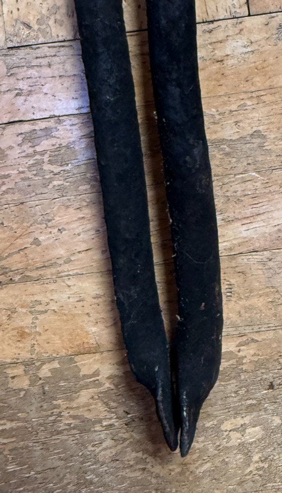 Vintage Fireplace Log Grabber Blacksmith Cast Iron 24" Long