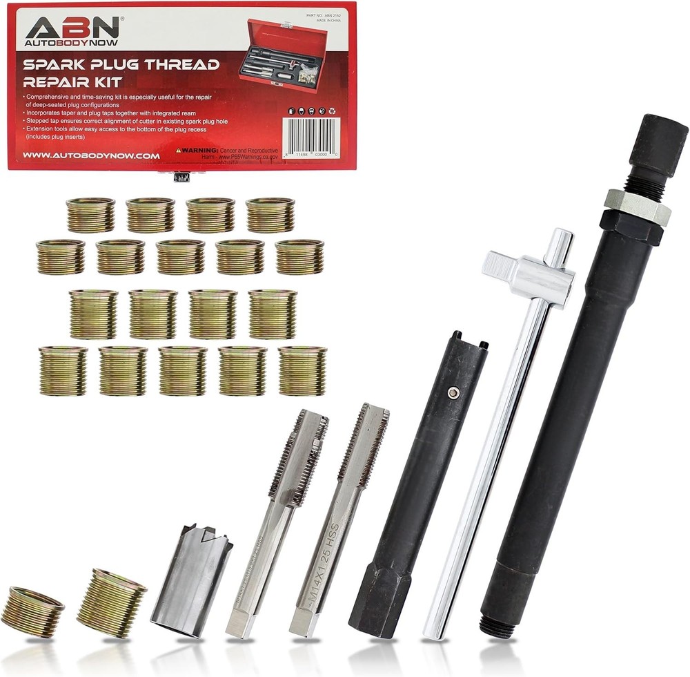 Spark Plug Thread Repair Rethreading Set, 14mm Metric – Rethreading Tool Kit ...
