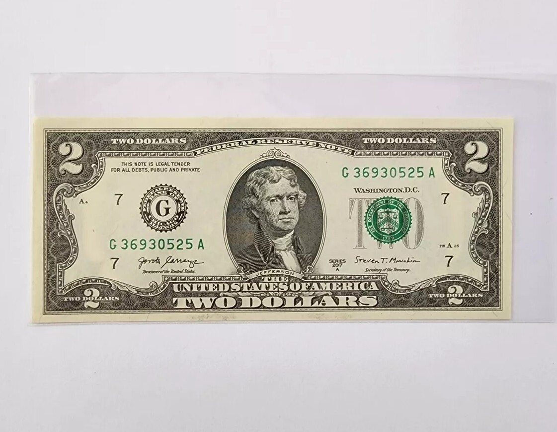 Uncirculated Series 2017A - Billete Dos Dolares Nuevo Two Dollar Bank Note NEW