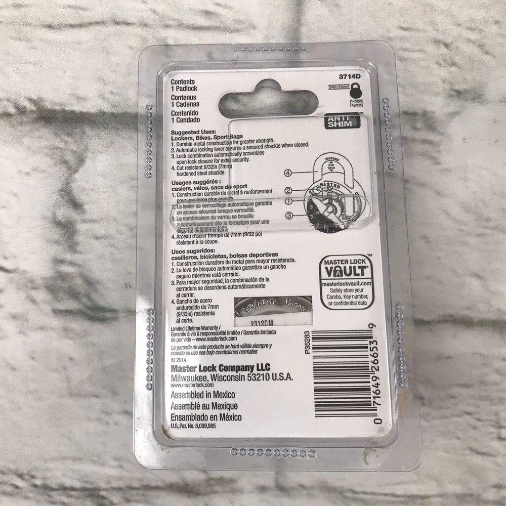 Master Lock Combination Purple New Sealed